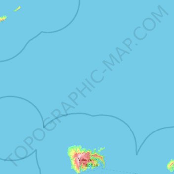 Nuku Hiva topographic map, elevation, terrain