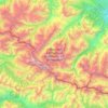 Réserve naturelle de haute montagne de Kabardino-Balkarie topographic map, elevation, terrain