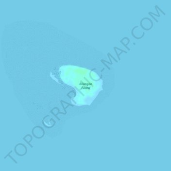 Bilangan Island topographic map, elevation, terrain