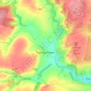 Guiting Power topographic map, elevation, terrain