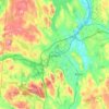 Danbury topographic map, elevation, terrain