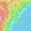 Chŏngjin topographic map, elevation, terrain