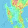 Central Luzon topographic map, elevation, terrain