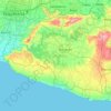 Gunungkidul Regency topographic map, elevation, terrain