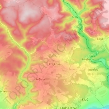 Gossengrün topographic map, elevation, terrain