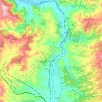 Rignano sull'Arno topographic map, elevation, terrain