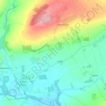 Clashanimud topographic map, elevation, terrain