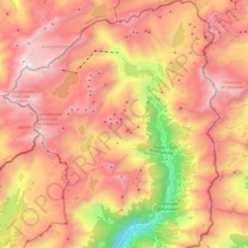 Pomatt topographic map, elevation, terrain