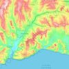 River Axe topographic map, elevation, terrain