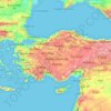 Asia Minor topographic map, elevation, terrain