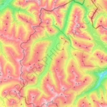 Luwin topographic map, elevation, terrain