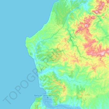 San Vicente topographic map, elevation, terrain
