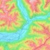 District de Bellinzone topographic map, elevation, terrain