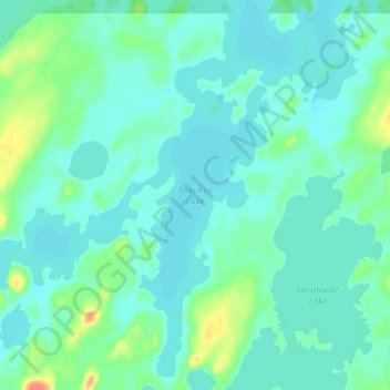 Kukukus Lake topographic map, elevation, terrain