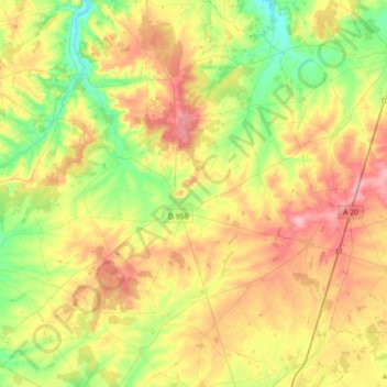 Zentrum-Loiretal topographic map, elevation, terrain