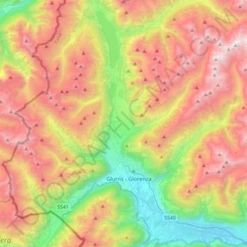 Mals topographic map, elevation, terrain