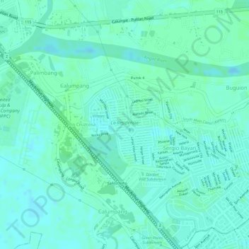 La Residencia topographic map, elevation, terrain
