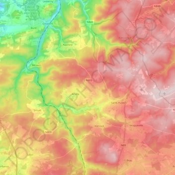6870 topographic map, elevation, terrain