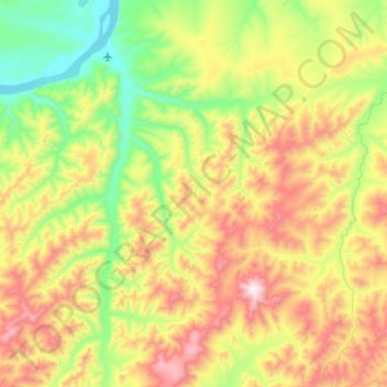 Rampart topographic map, elevation, terrain