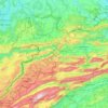 Jura topographic map, elevation, terrain