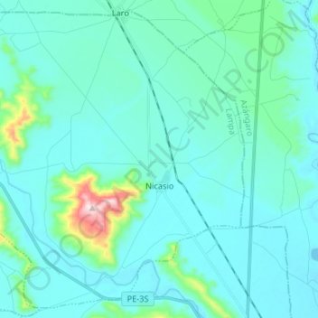Nicasio topographic map, elevation, terrain
