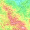 powiat zawierciański topographic map, elevation, terrain