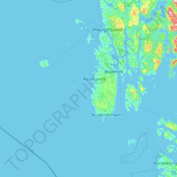 Karmøy topographic map, elevation, terrain