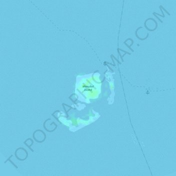 Manubul Island topographic map, elevation, terrain