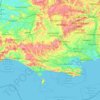 Dorset topographic map, elevation, terrain