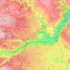 Neussargues en Pinatelle topographic map, elevation, terrain