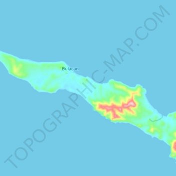 Bulacan topographic map, elevation, terrain
