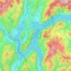 Luganersee topographic map, elevation, terrain