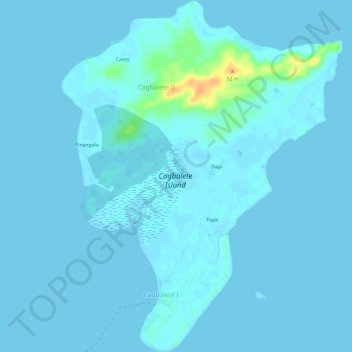 Cagbalete Island topographic map, elevation, terrain