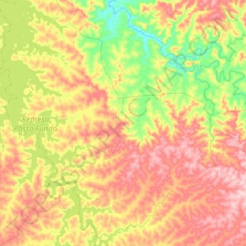 Campinas do Sul topographic map, elevation, terrain