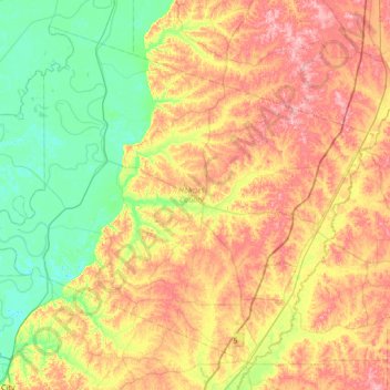Holmes County topographic map, elevation, terrain