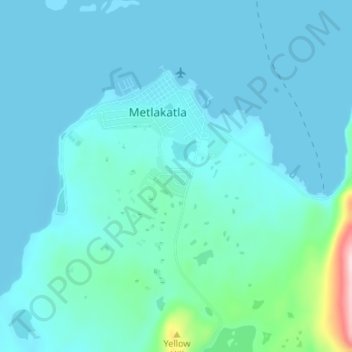 Metlakatla topographic map, elevation, terrain