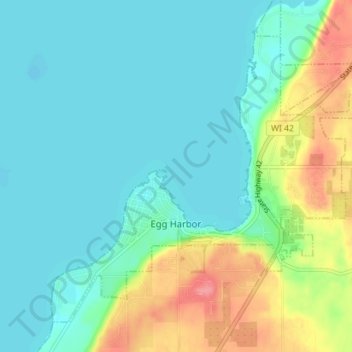 Egg Harbor topographic map, elevation, terrain