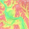 Kemerovo topographic map, elevation, terrain