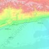 Kuqa City topographic map, elevation, terrain