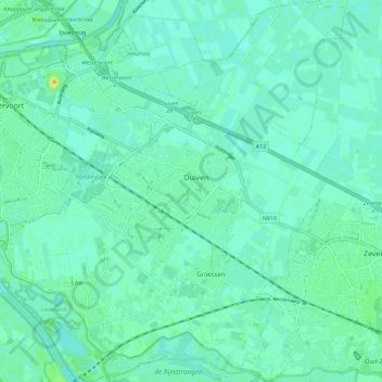 Duiven topographic map, elevation, terrain