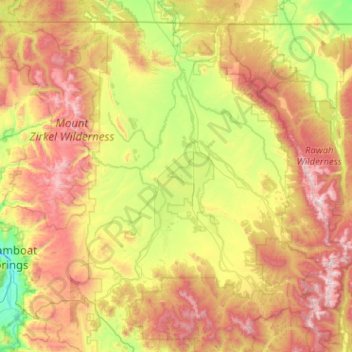 Jackson County topographic map, elevation, terrain