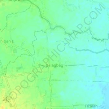 Balagbag topographic map, elevation, terrain