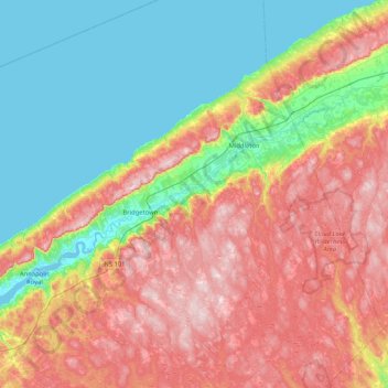 Annapolis River topographic map, elevation, terrain