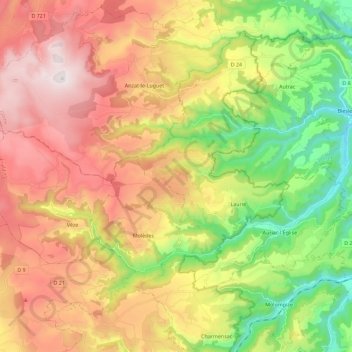 La Sianne topographic map, elevation, terrain