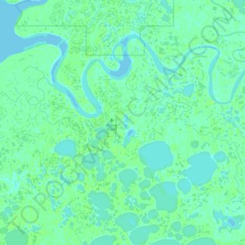 Kipnuk topographic map, elevation, terrain