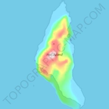 Hall Island topographic map, elevation, terrain
