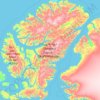 Ellesmere-eiland topographic map, elevation, terrain