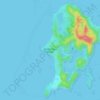 Kangbangyo Island topographic map, elevation, terrain