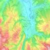 Courpière topographic map, elevation, terrain