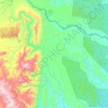 Macuma topographic map, elevation, terrain